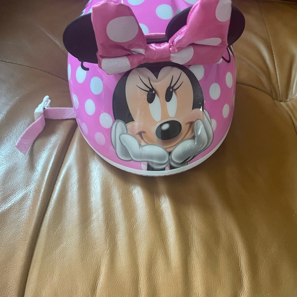 Disney Other - Disney Pink and White Minnie Mouse helmet with Bow
